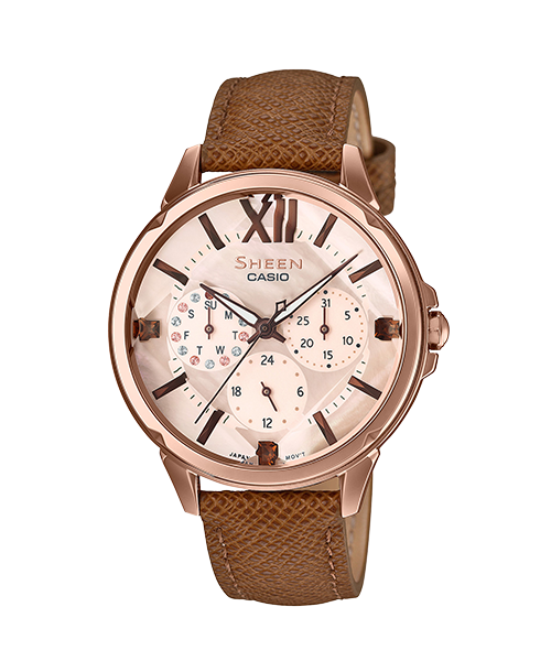 นาฬิกา คาสิโอ Casio SHEEN BROWN COLOR SERIES รุ่น SHE-3056PGL-7A ของแท้ รับประกัน1ปี