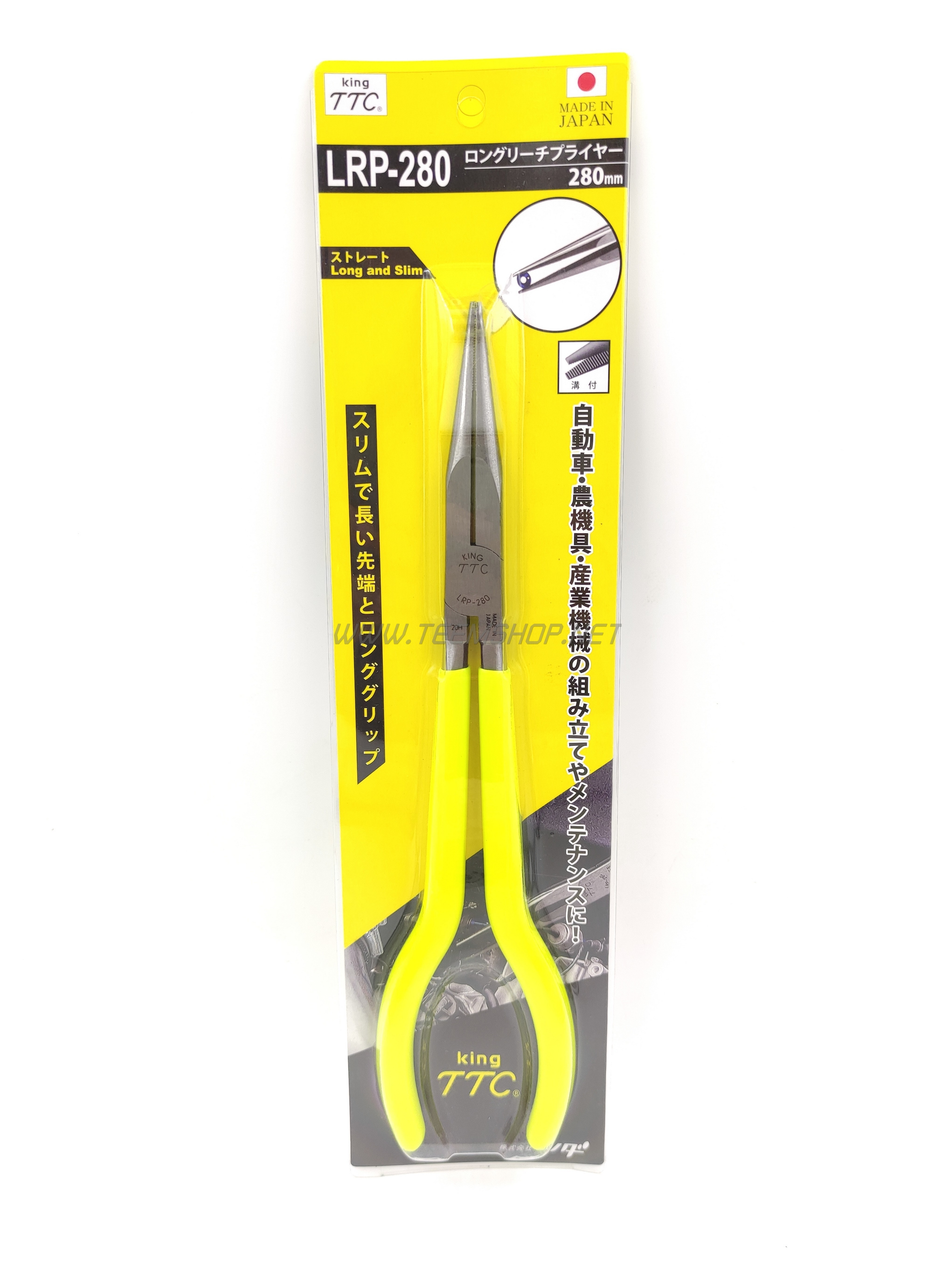 KING TTC คีมปากแหลมยาว ปากตรง 11" LRP-280 Made in Japan