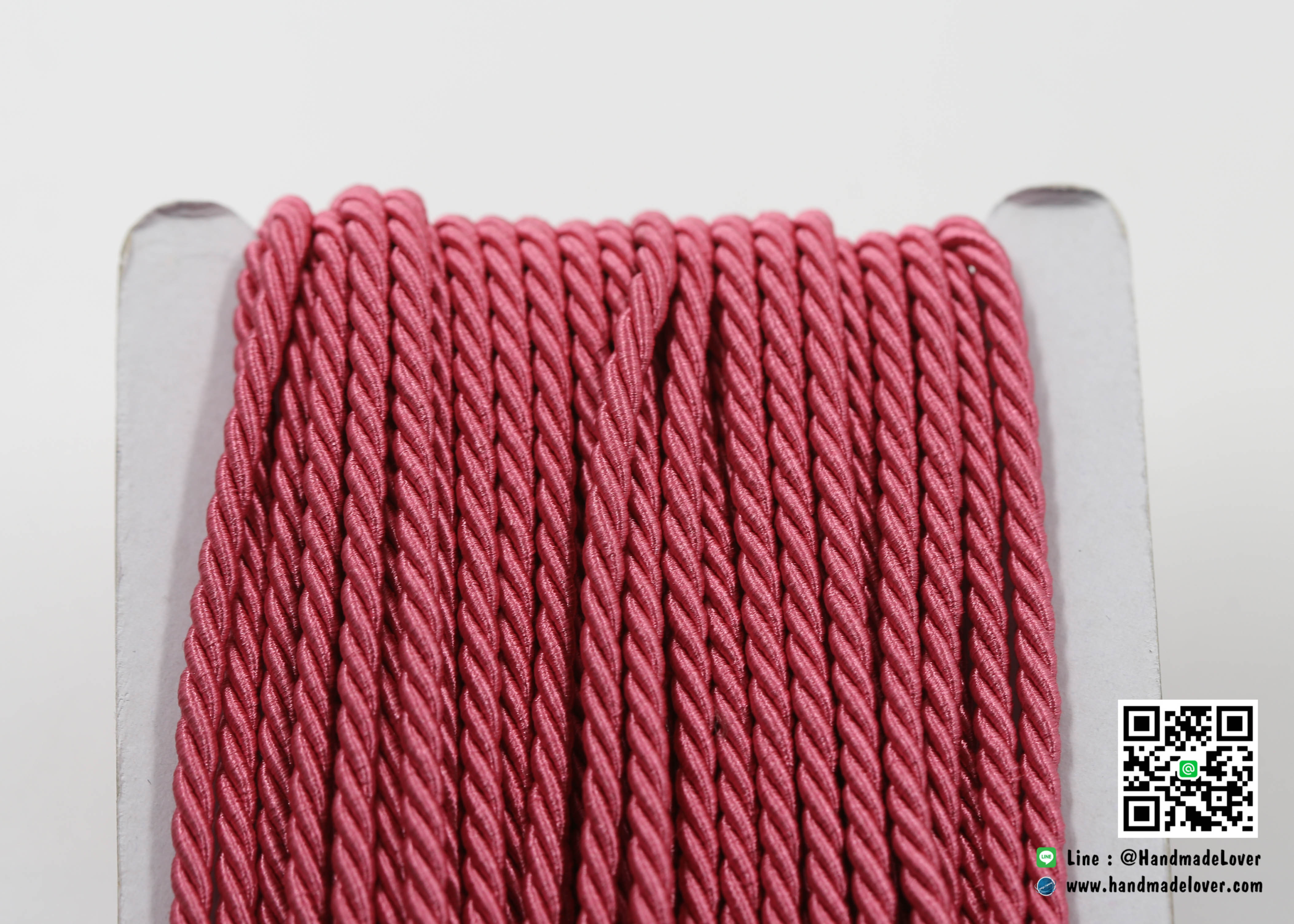เชือกเกลียว สีชมพูเข้ม ขนาด 3 mm. (SP48)