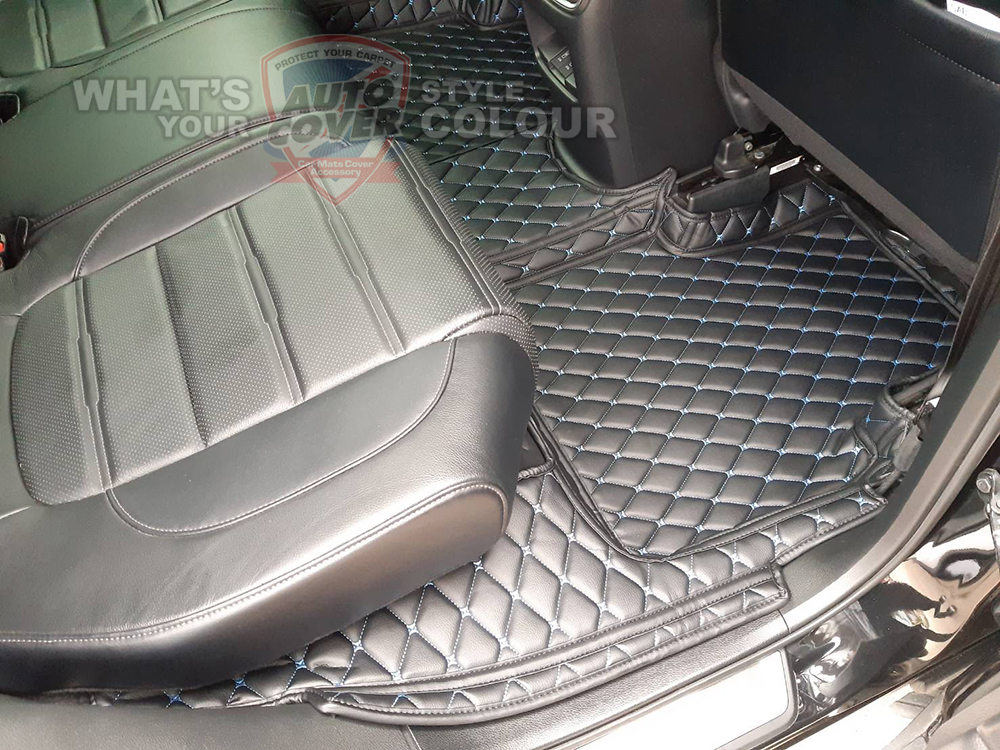 พรมปูพื้นรถยนต์ 6D รถ HONDA CRV (Gen 5) 2019-2023 รุ่น 5 ที่นั่ง พรมรถยนต์ชุดเต็มคันรวมแผ่นท้ายและหลังพนักพิง จำนวน 6 ชิ้น