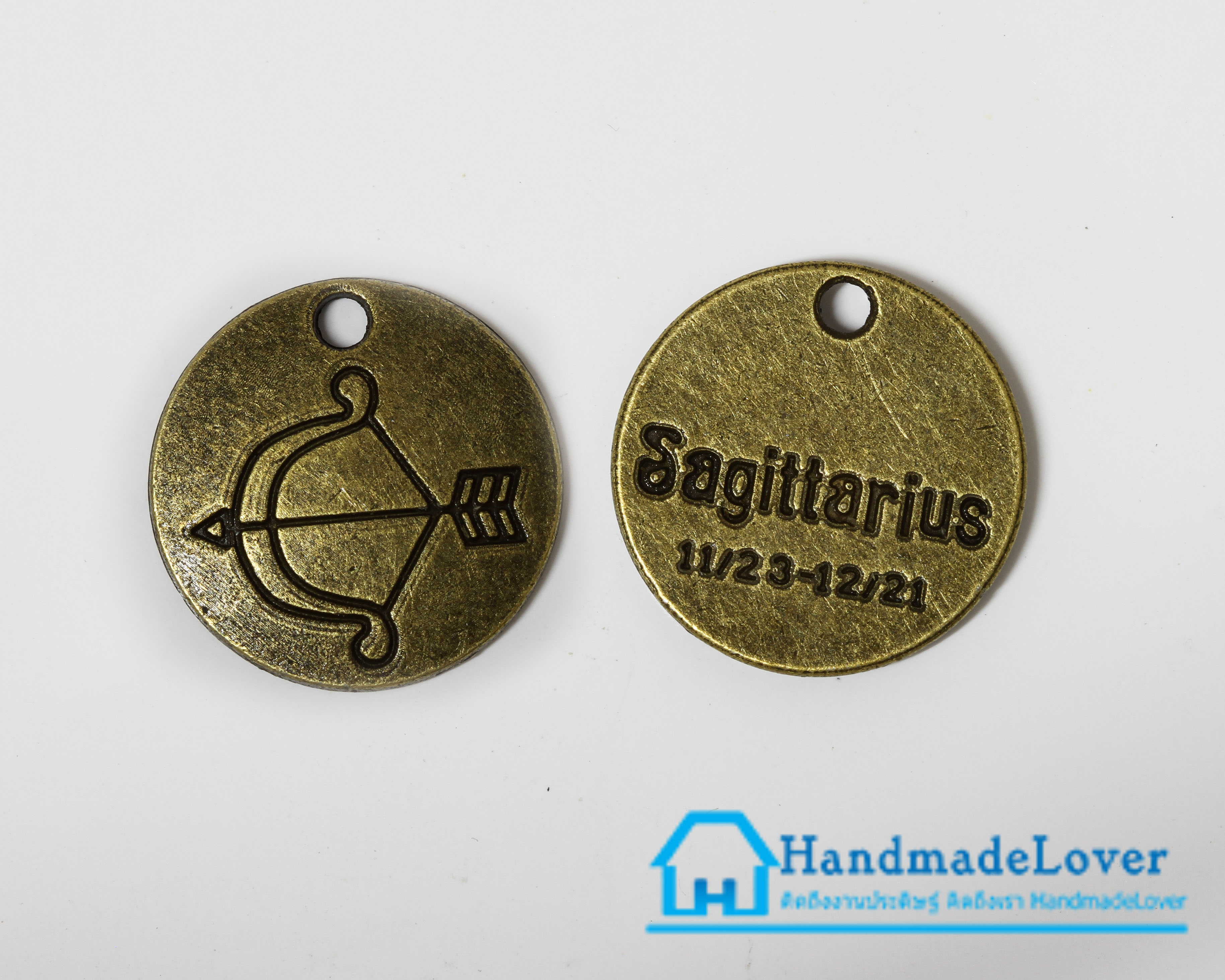 จี้โลหะ สีทองรมดำ ราศีธนู (Sagittarius Zodiac)