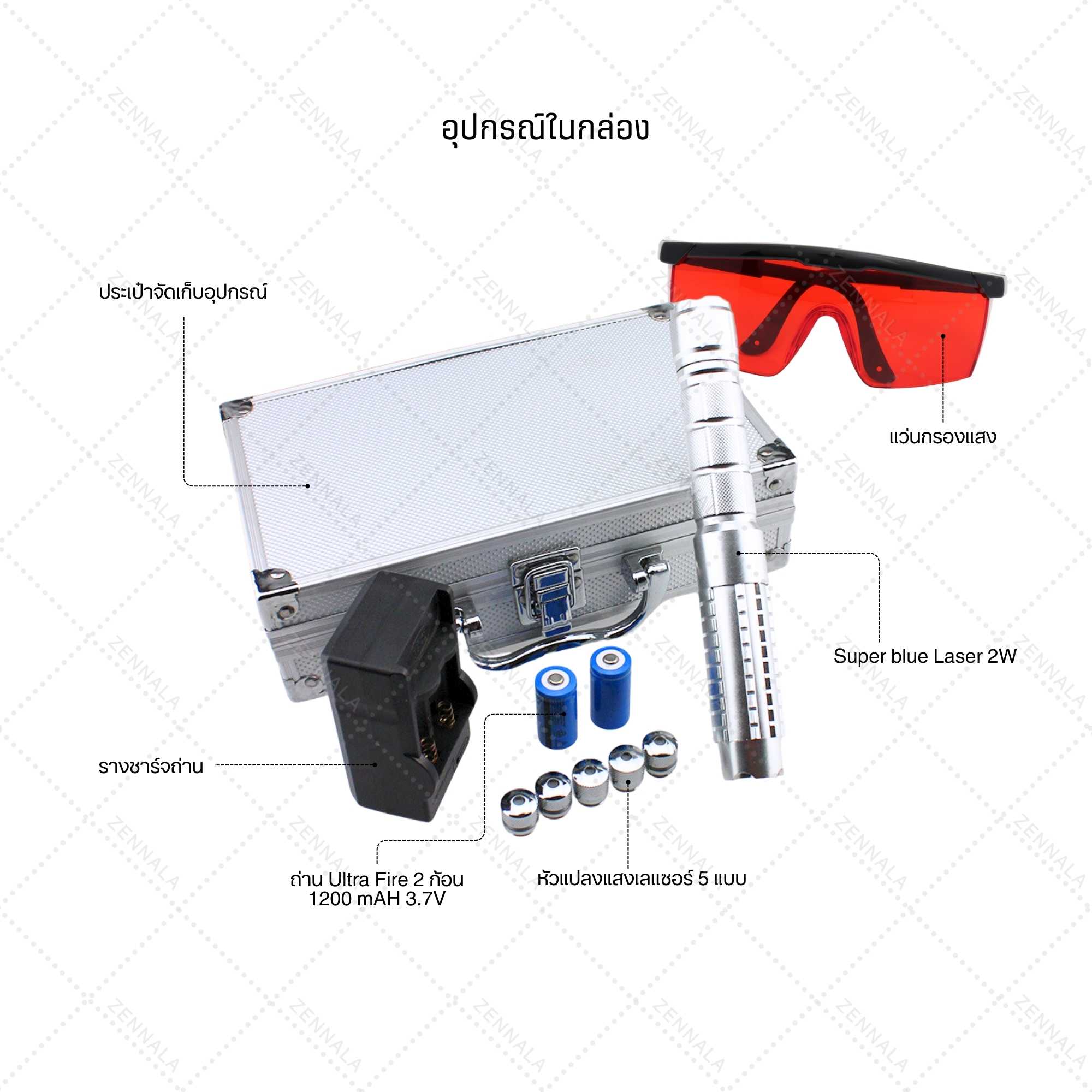 Super Blue Laser แท่งยาว (2W)