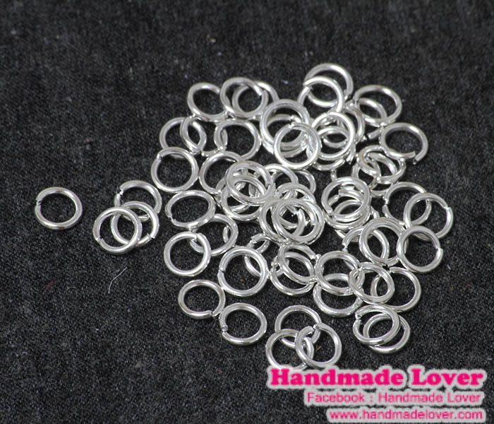 ห่วงกลม สีนิเกิล ขนาด 4 มม.