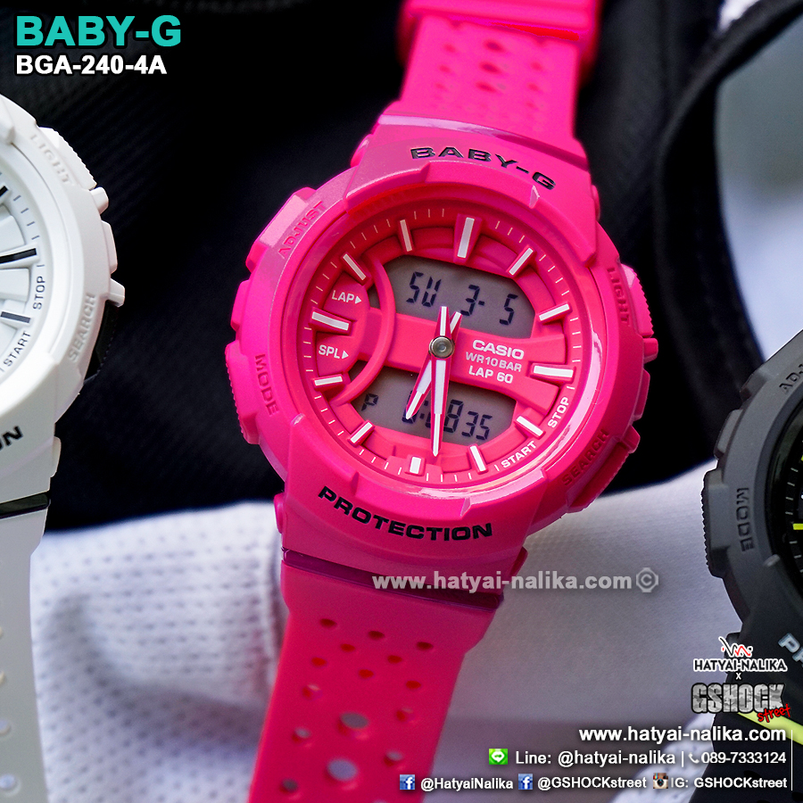 นาฬิกา Casio Baby-G for Running BGA-240 series รุ่น BGA-240-4A ของแท้ รับประกัน1ปี