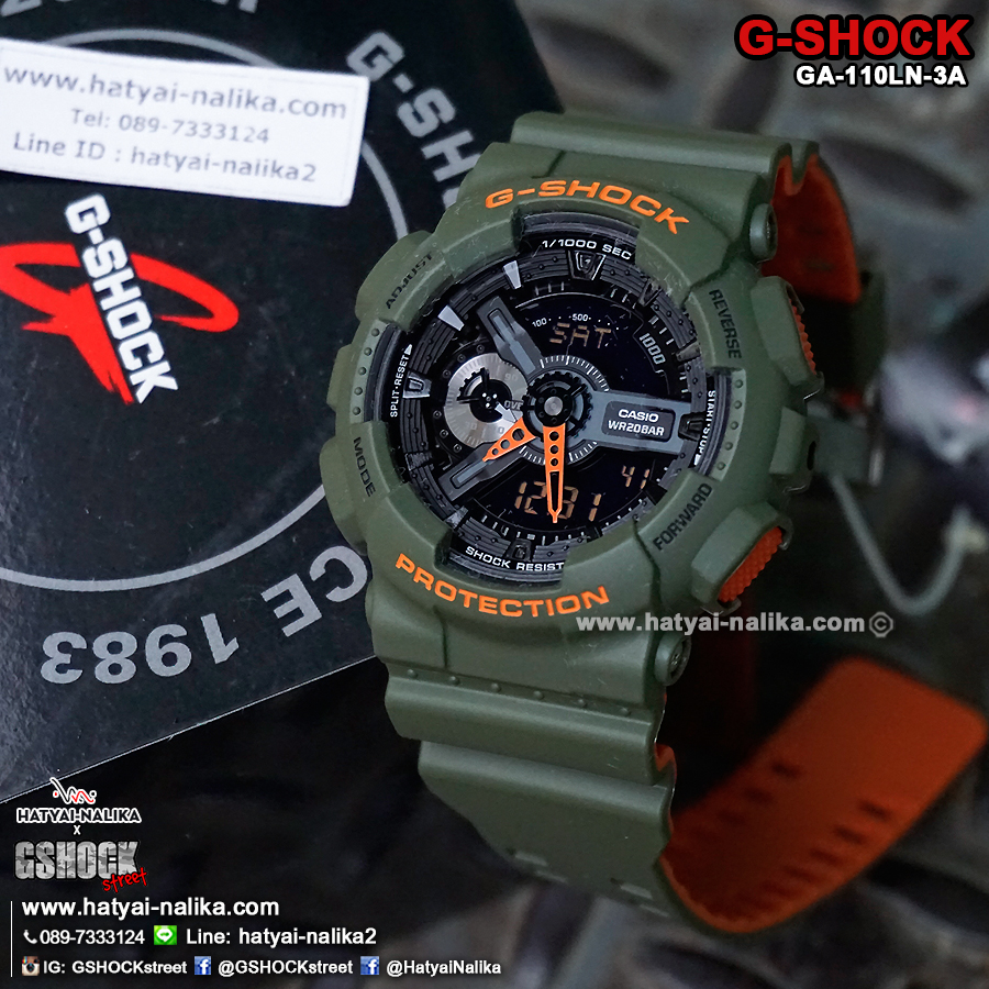 นาฬิกา Casio G-Shock GA-110LN Layered Neon colors series รุ่น GA-110LN-3A ของแท้ รับประกัน1ปี