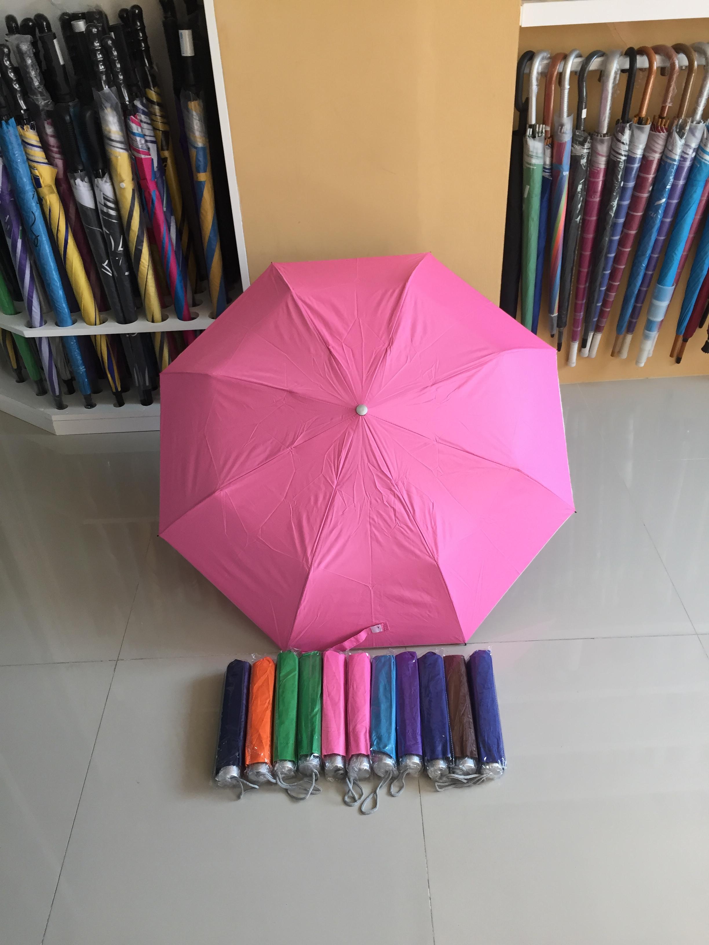 ร่มพับ 3 ตอน แบบมือเปิด ผ้ร่มเคลือบยูวี ปลอกผ้า เกรดพรีเมี่ยม