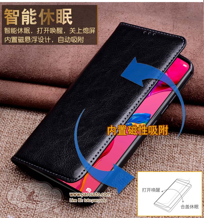 เคสหนังแท้ Huawei P30 และ P30 PRO (กรุณาระบุรุ่น) Design 03 จาก Wobiloo [Pre-order]