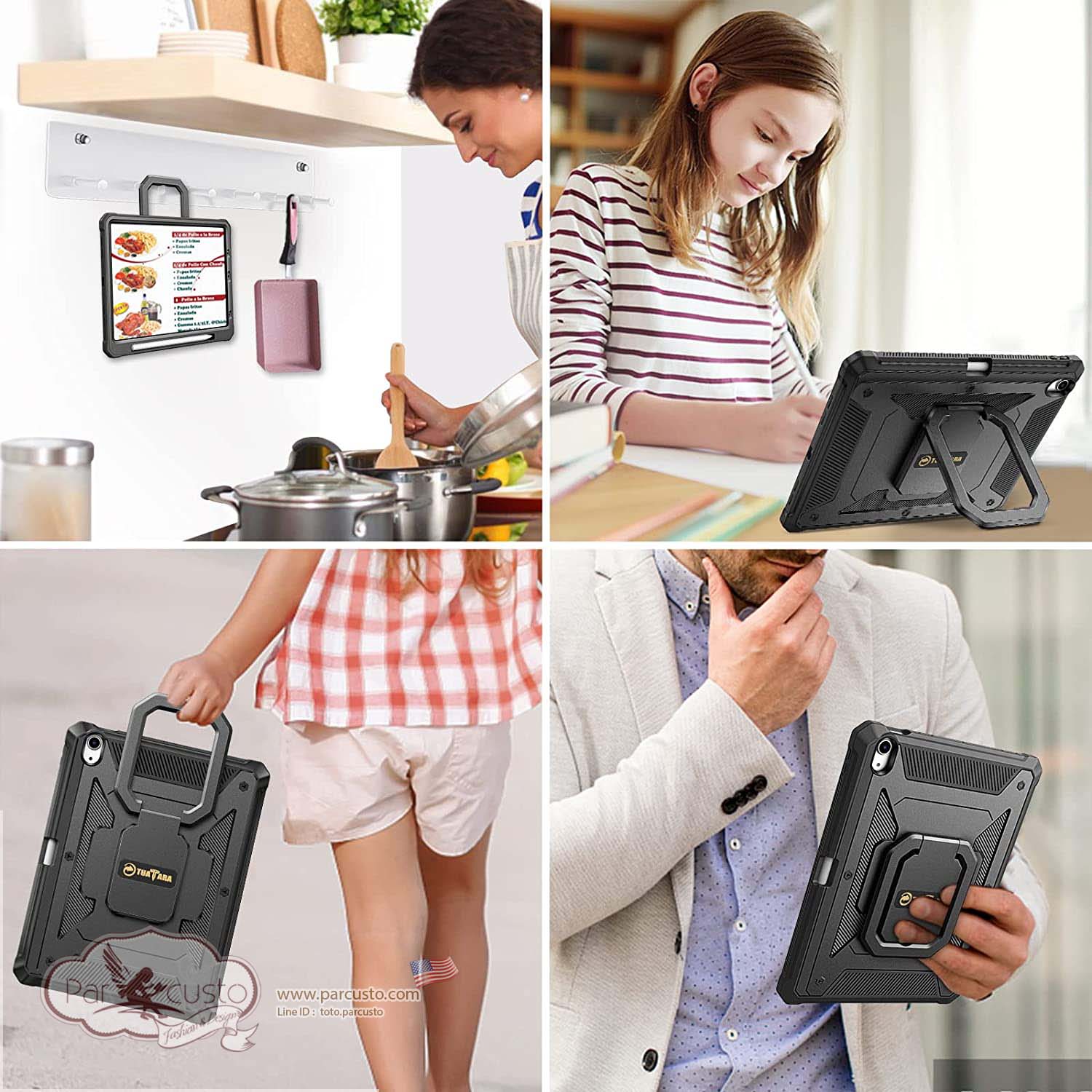 เคสกันกระแทก iPad Air 5th / 4th 10.9 Inch [Tuatara Magic Ring] จาก Fintie [Pre-order USA]