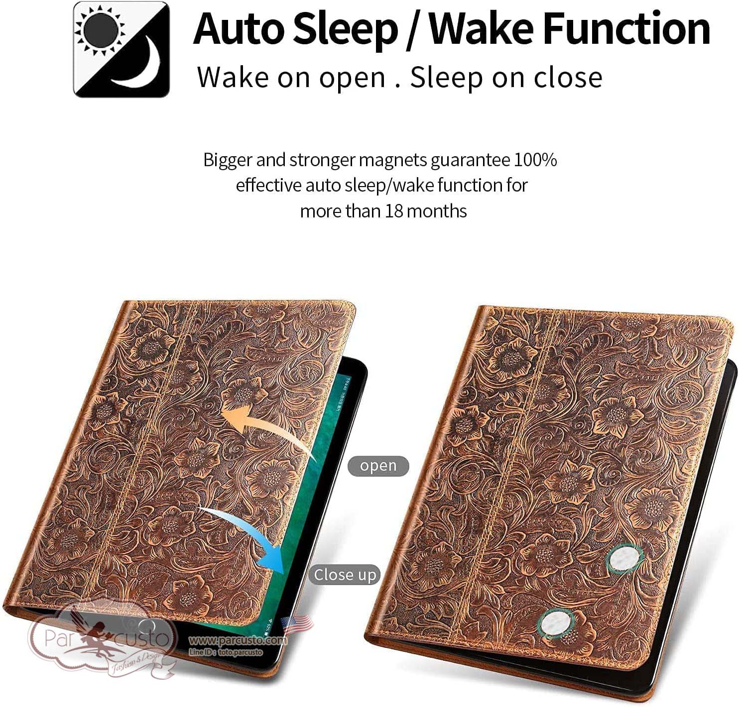 เคสหนังแท้ Apple iPad Pro 12.9 inch 5th 2021 [Brown+no Pencil Holder] จาก Gexmil [Preorder USA]