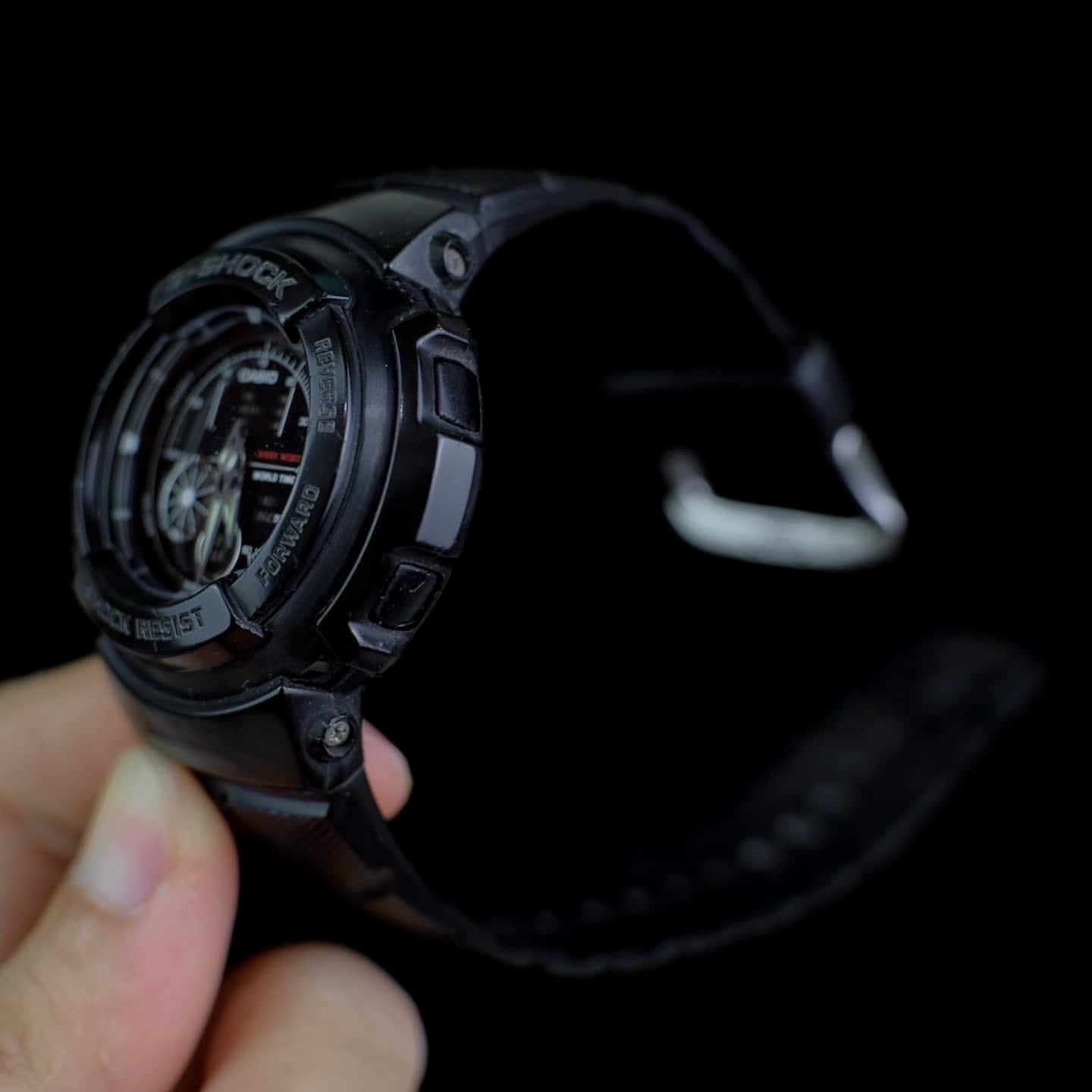 นาฬิกา คาสิโอ Casio G-Shock Standard Analog-Digital รุ่น G-301B-1A "G-Spike BLACK OUT" หายาก