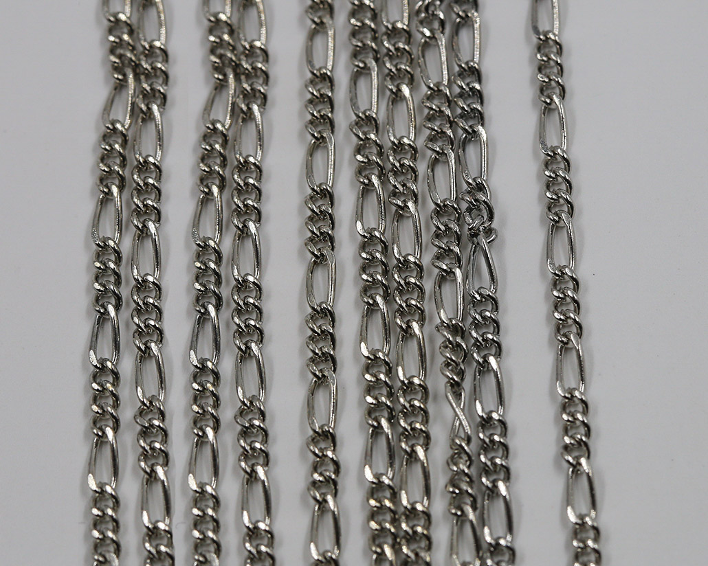 โซ่ โลหะ สีนิเกิล ขนาด 4*3 มิล