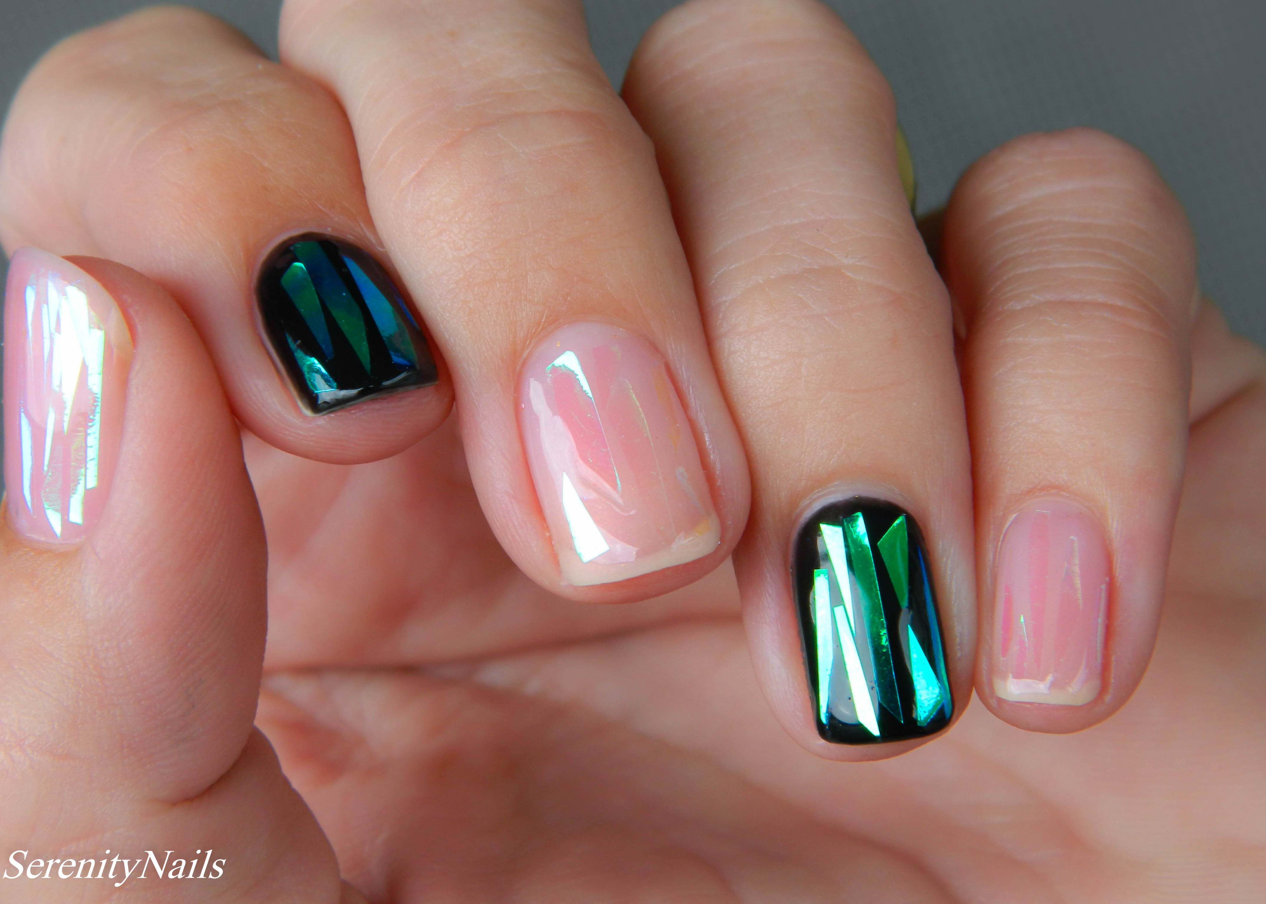 กระดาษแก้วออโรรา,Glass Aurora paper,Glass Slice Nail Art,กระดาษแก้ว,กระดาษแก้ว ติดเล็บ