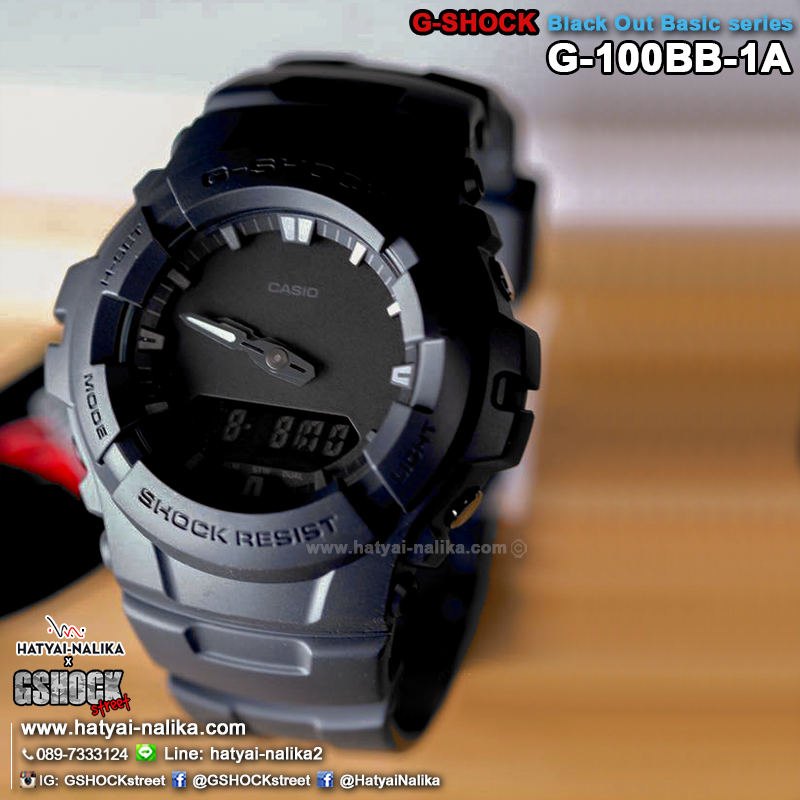 นาฬิกา Casio G-Shock Limited Black Out Basic series รุ่น G-100BB-1A ของแท้ รับประกัน1ปี