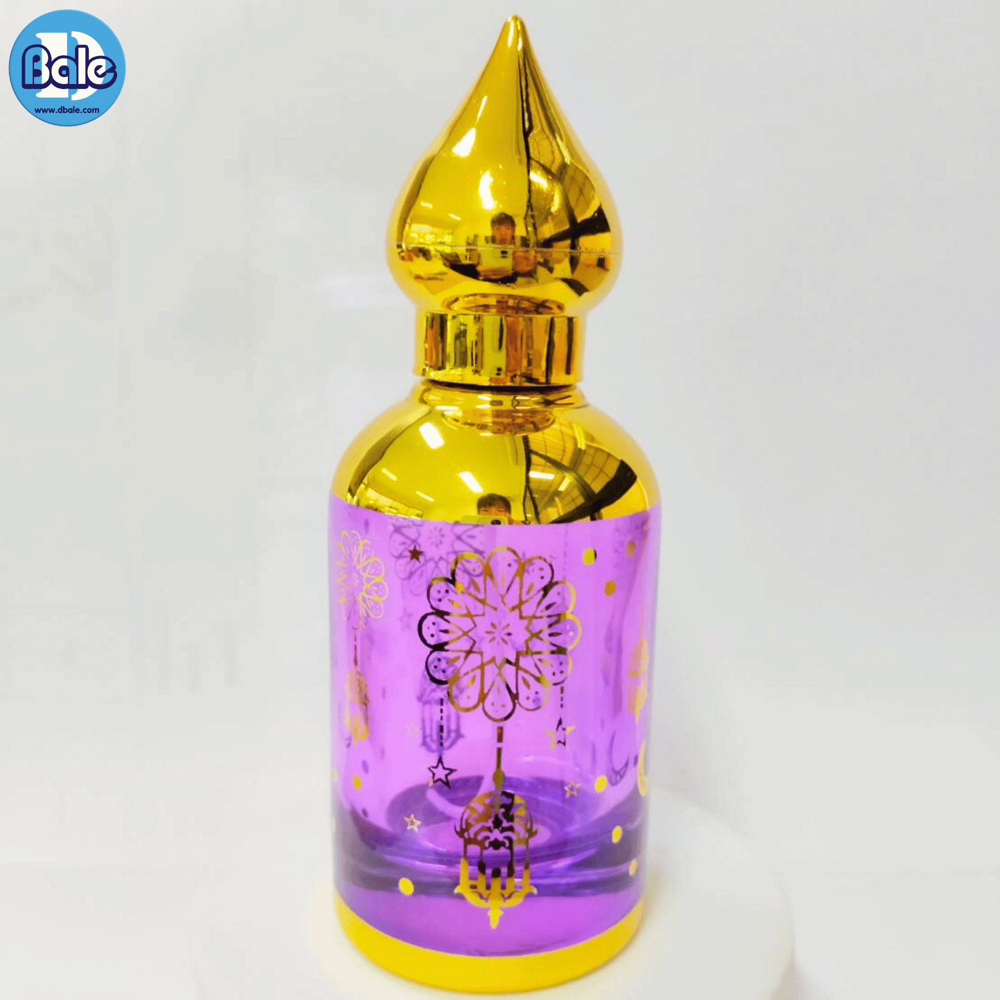 jpf203 50ml. ขวดน้ำหอมทรงอาหรับ สี้ม่วง