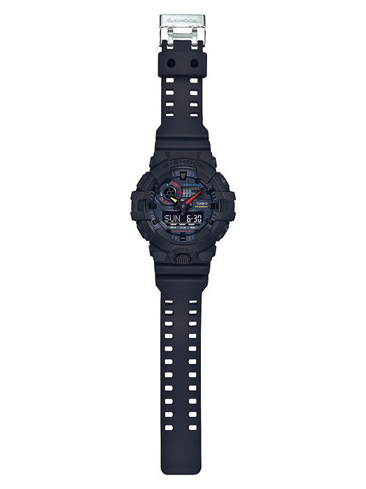 นาฬิกา Casio G-Shock Special color Basic Jet Black Multi-color series รุ่น GA-700BMC-1A ของแท้ รับประกัน1ปี