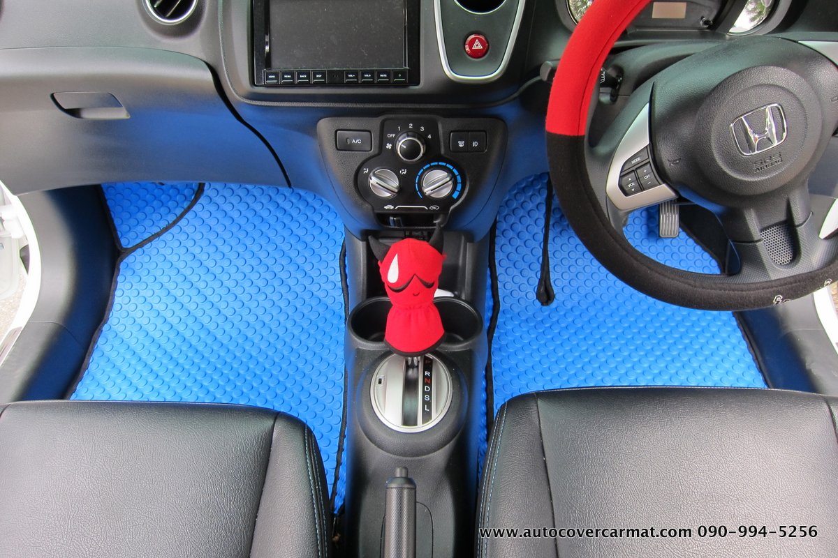 พรมปูพื้นรถยนต์ พรมกระดุม รถ HONDA MOBILIO ชุดเต็มคันรวมแผ่นท้าย จำนวน 15 ชิ้น