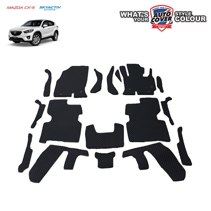 พรมกระดุม Super Save รถ MAZDA CX-5 ปี 2013-2017 ชุด Full (เฉพาะในเก๋ง) จำนวน 17 ชิ้น