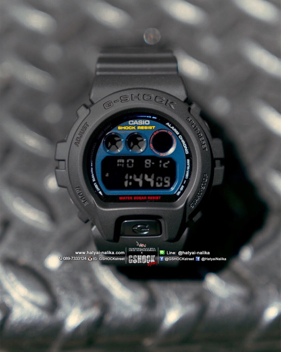 นาฬิกา Casio G-Shock Special color Basic Jet Black Multi-color series รุ่น DW-6900BMC-1 ของแท้ รับประกัน1ปี