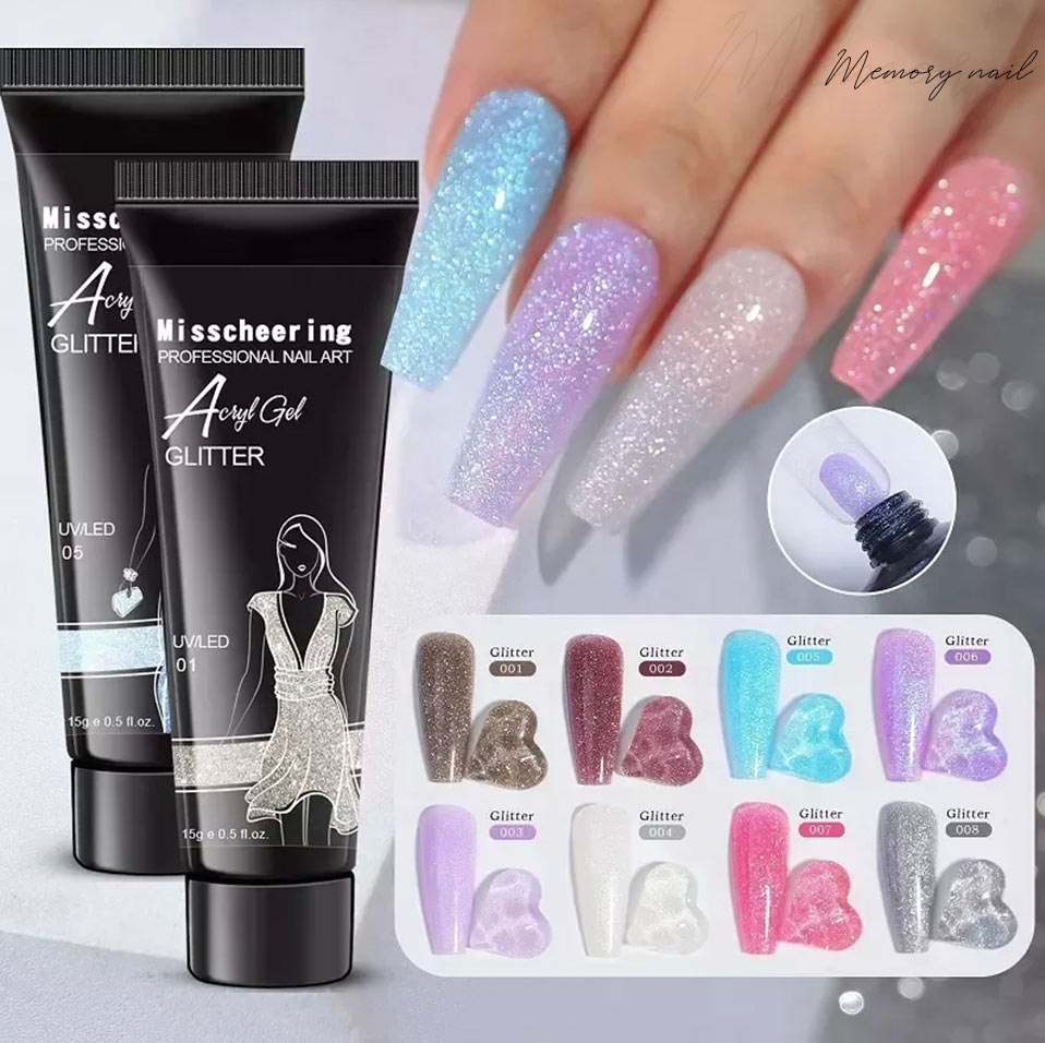 [ Pearl Glitter ] Misscheering ชิมเมอร์ โพลีเจล New Nail Extension Gel 15ml UV Nail Salon Special Gel สีสวยๆ ✨ พร้อมส่ง 🚀