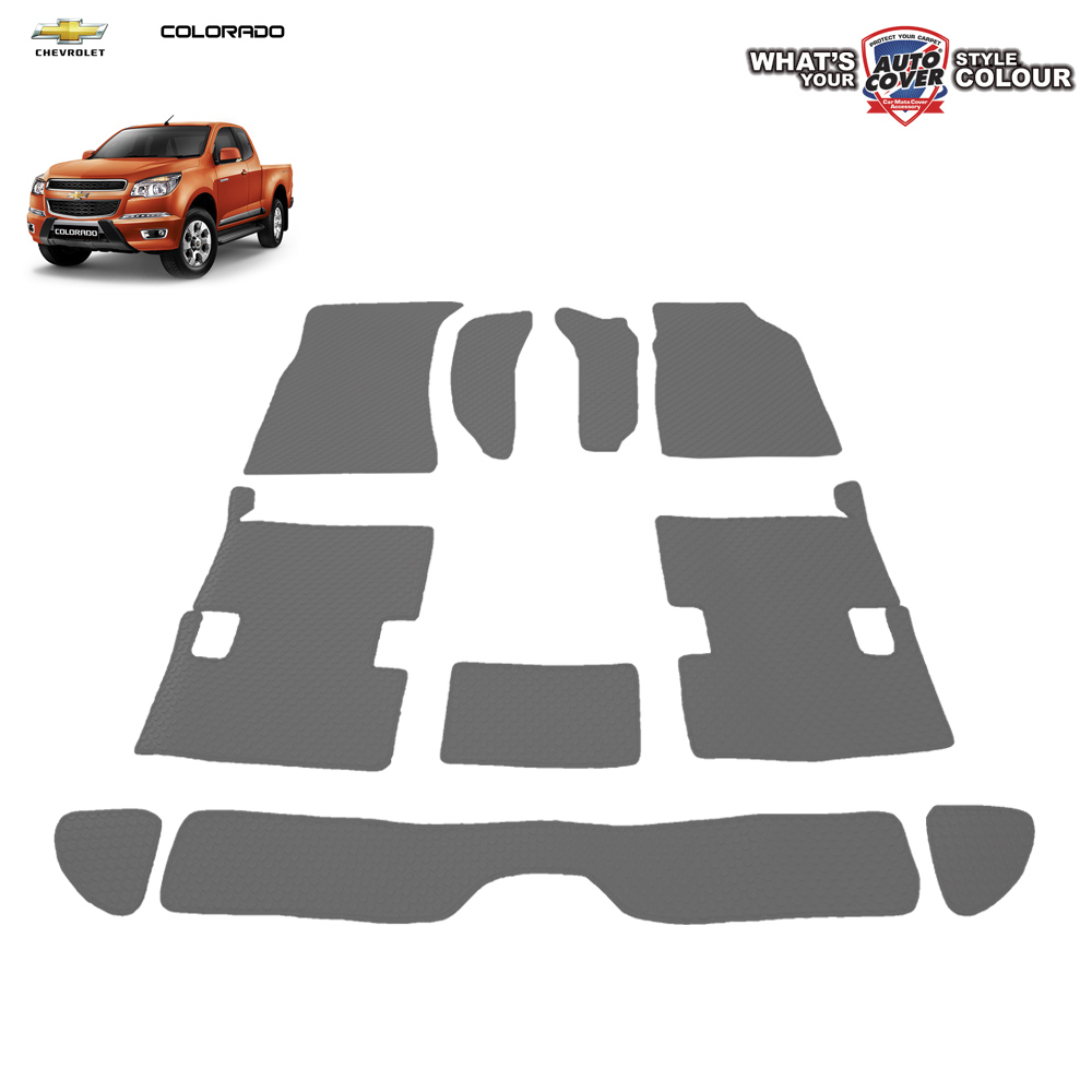 พรมกระดุม Super Save รถ Chevrolet Corolado Cab ปี 2011-2016 ชุด Full จำนวน 10 ชิ้น