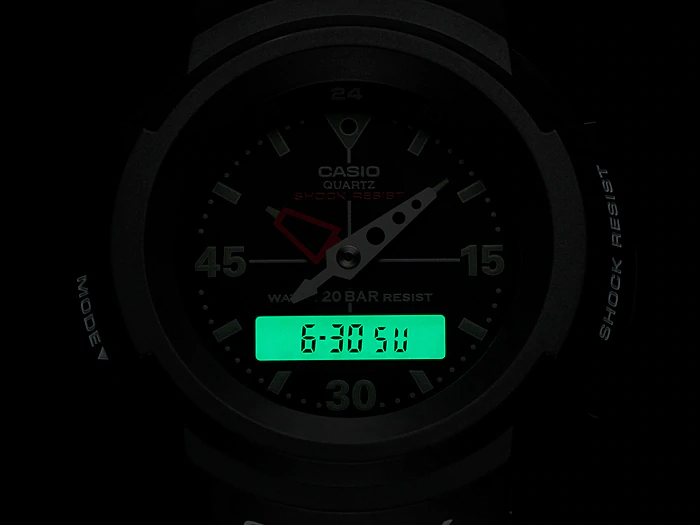 นาฬิกา Casio G-Shock ANALOG-DIGITAL AW-500 series รุ่น AW-500E-1E ของแท้ รับประกัน1ปี