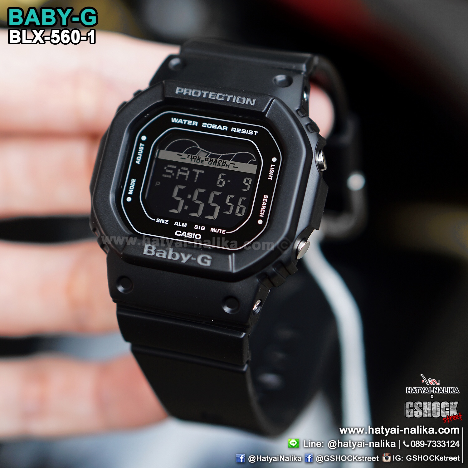 นาฬิกา Casio Baby-G G-LIDE รุ่น BLX-560-1 (สี black crayon) ของแท้ รับประกัน1ปี
