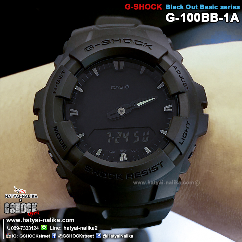นาฬิกา Casio G-Shock Limited Black Out Basic series รุ่น G-100BB-1A ของแท้ รับประกัน1ปี