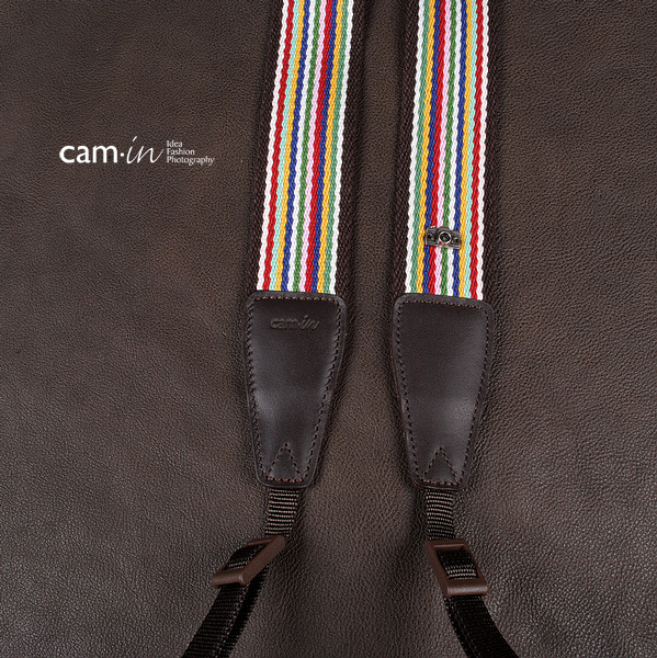 สายคล้องกล้องแถบสีรุ้ง สายกล้องคล้องคอ cam-in Sonic Rainbow