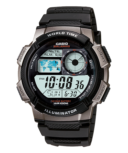 นาฬิกา คาสิโอ Casio 10 YEAR BATTERY รุ่น AE-1000W-1BV