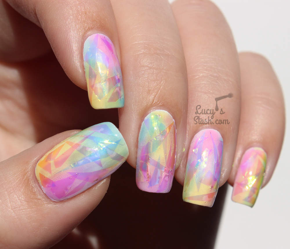 กระดาษแก้วออโรรา,Glass Aurora paper,Glass Slice Nail Art,กระดาษแก้ว,กระดาษแก้ว ติดเล็บ,สติ๊กเกอร์แก้ว,glass nail