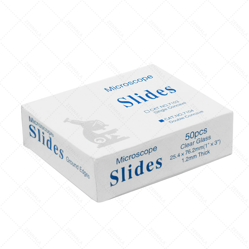 กระจกสไลด์ Microscope แบบ 2 หลุม Double Concave