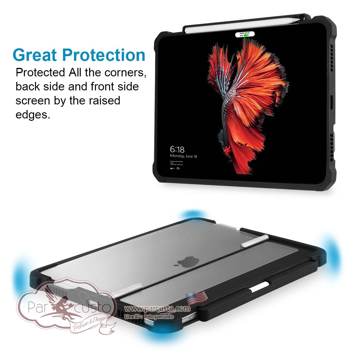 เคสกันกระแทก Apple iPad Pro 11 inch (2018) จาก Maxjoy [Pre-order USA]