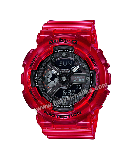 นาฬิกา Casio Baby-G BA-110CR เจลลี่ใส CORAL REEF series รุ่น BA-110CR-4A (เจลลี่แดงทับทิม) ของแท้ รับประกัน1ปี