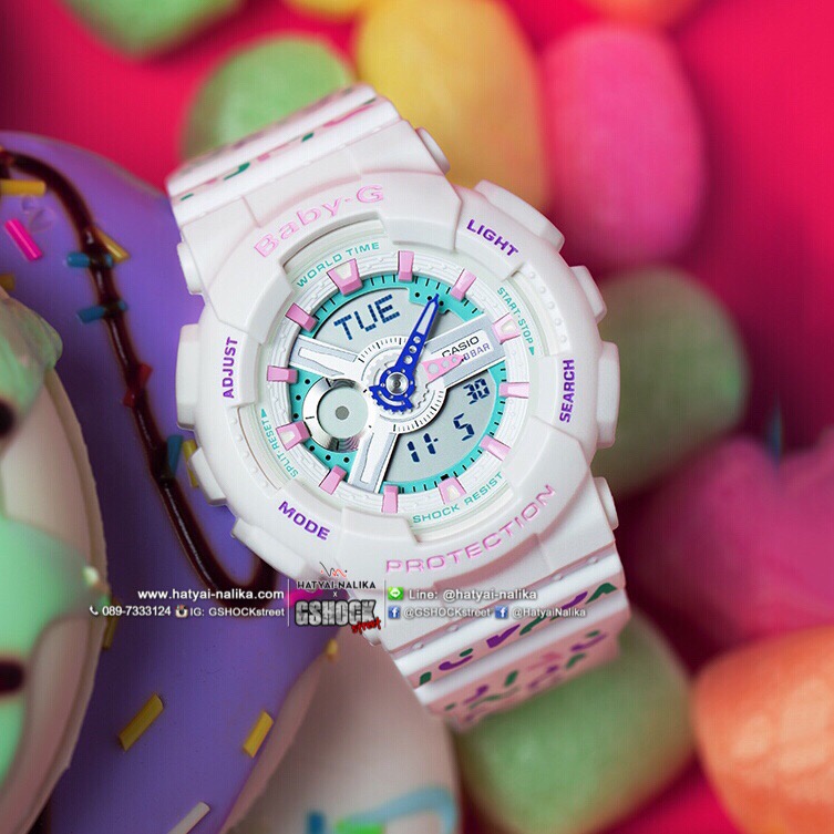 นาฬิกา Casio Baby-G Special Color Throwback 90’ Geometric pattern series รุ่น BA-110TH-7A ของแท้ รับประกัน1ปี