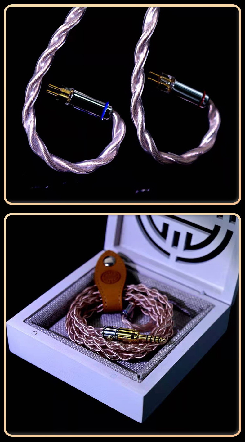 ขาย Hakugei Morning สายอัพเกรดหูฟัง 6N OCC ทองแดง+สายชุบเงิน แบบ Litz
