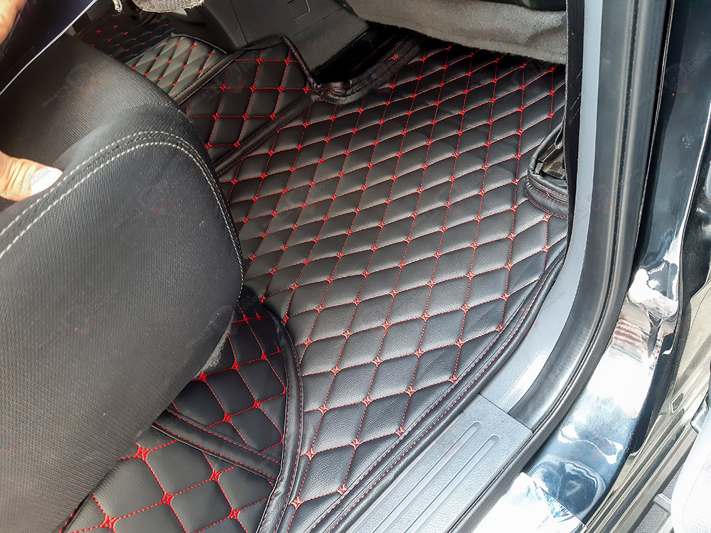 พรมรถยนต์ 6D รถ FORD RANGER 4 DOOR ปี 2012-2020 ชุดภายในห้องโดยสาร จำนวน 3 ชิ้น