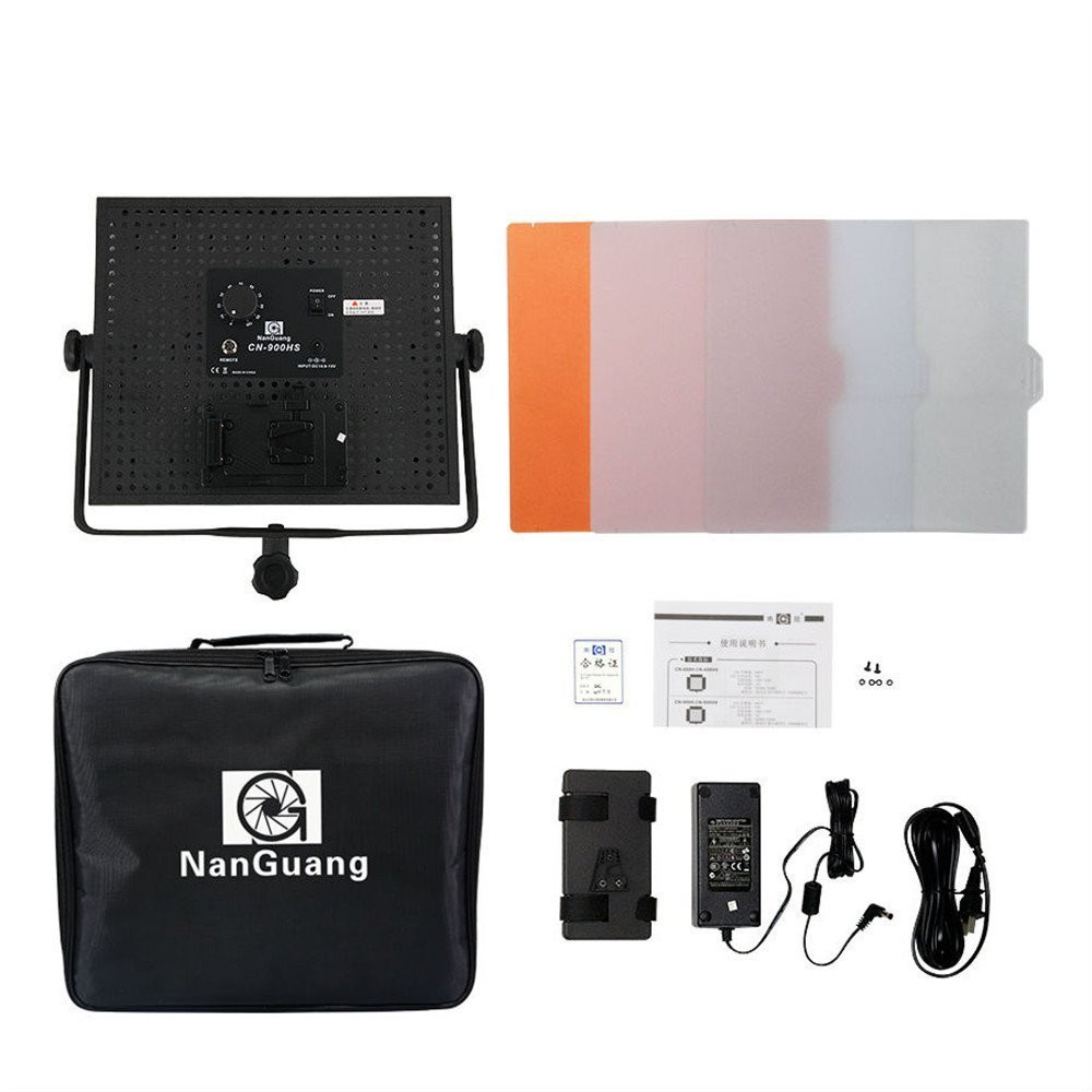 Nanguang CN-900HS 5600K/3200K Led Video Panel Camera Studio