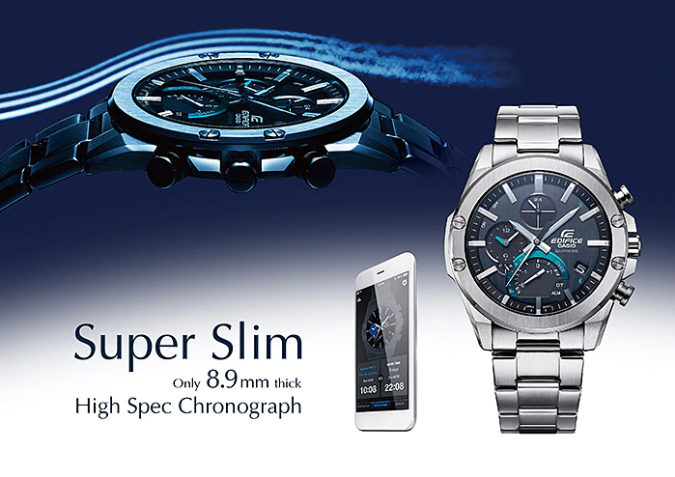 นาฬิกา Casio EDIFICE Bluetooth with Smartphone รุ่น EQB-1000D-1A ของแท้ รับประกัน 1 ปี