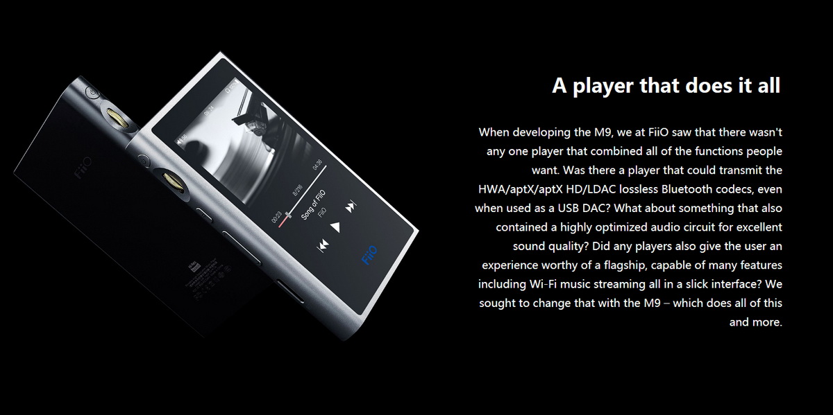 ขาย FiiO M9 DAP ชิป AKM AK4490EN x2 ตัว รองรับ Hi-Res , Bluetooth 4.2 , Native DSD , LDAC