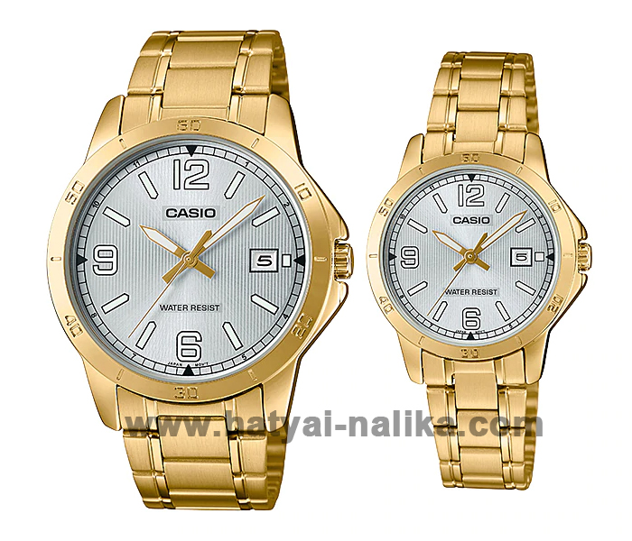 นาฬิกา คาสิโอ Casio SETคู่รัก รุ่น MTP-V004G-7B2+LTP-V004G-7B2 ของแท้ รับประกัน1ปี