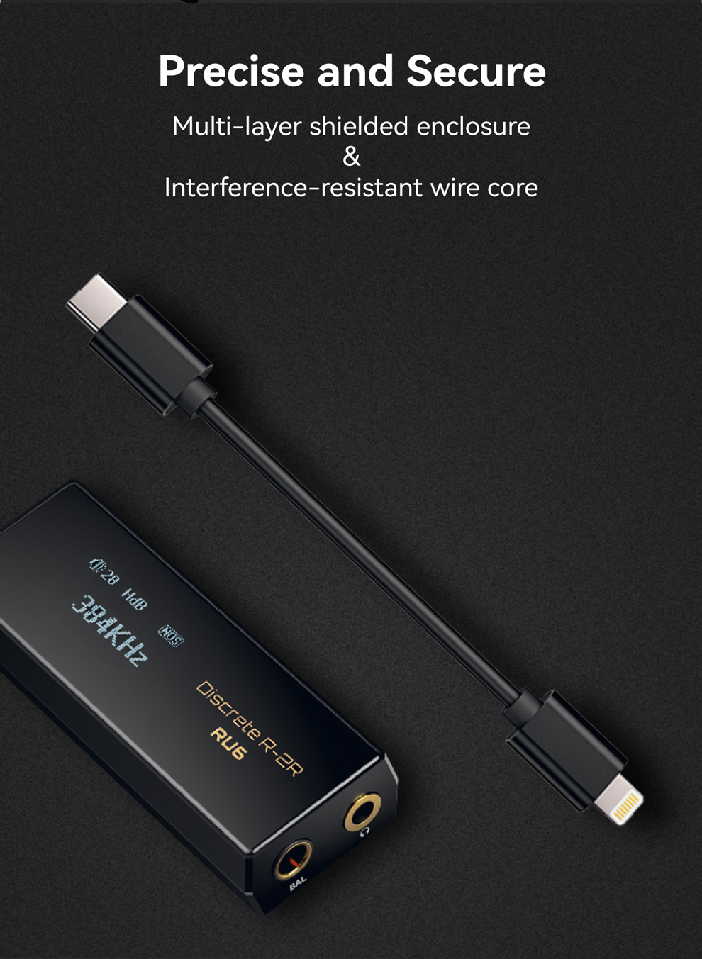 ขาย Cayin CS-L2C สาย Lightning เป็น Type-C สำหรับ RU6 RU7 รองรับ Plug and Play