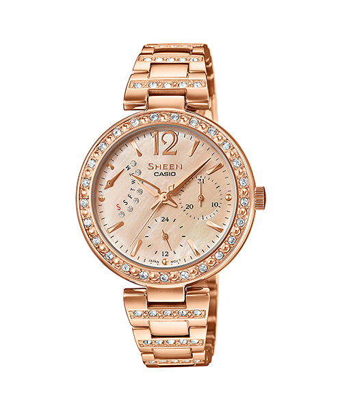 นาฬิกา คาสิโอ Casio SHEEN MULTI-HAND รุ่น SHE-3043PG-9A ของแท้ รับประกัน1ปี
