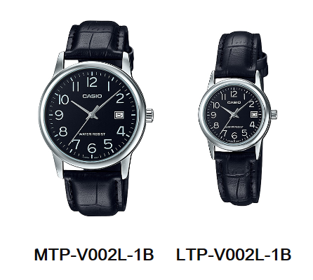 นาฬิกา คาสิโอ Casio SETคู่รัก รุ่น MTP-V002L-1B+LTP-V002L-1B ของแท้ รับประกัน 1 ปี
