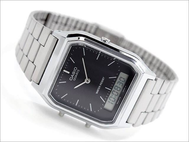 นาฬิกา คาสิโอ Casio STANDARD DIGITAL Vintage รุ่น AQ-230A-1 ของแท้ รับประกัน1ปี