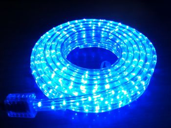 ไฟท่อ LED 3 สาย แบน สีฟ้า เกรด A