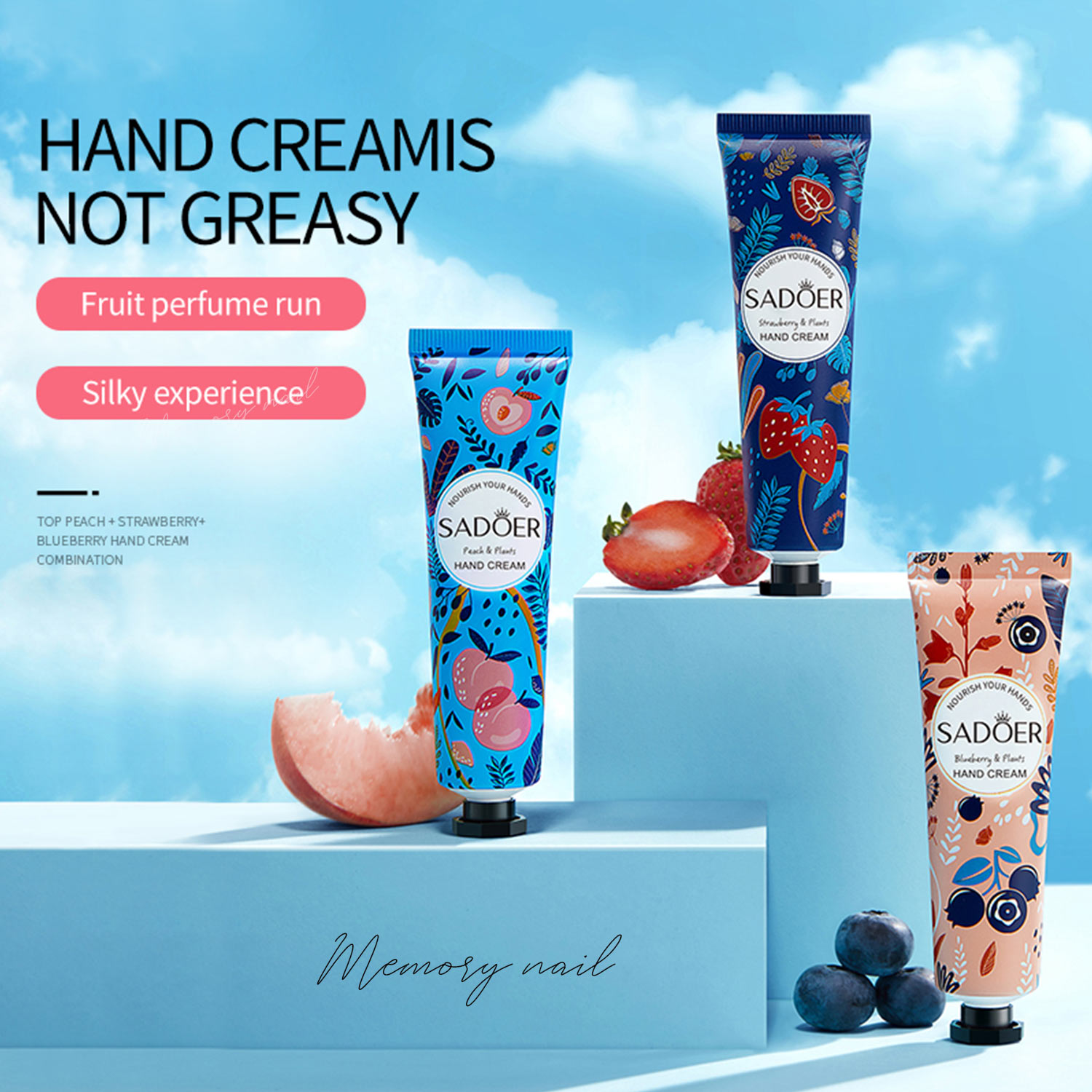 SADOER 🤚 Hand Cream ✅ หอมมาก ⚡️ครีมทามือ⚡ครีมทาบำรุงมือ 🤚 ครีมบำรุงมือและเล็บ เข้มข้น บำรุงผิวมือชุ่มชื่น