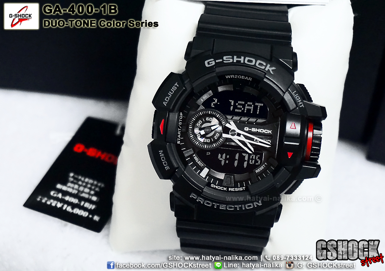 นาฬิกา คาสิโอ Casio G-Shock Standard Analog-Digital รุ่น GA-400-1B "BLACK EAGLE"