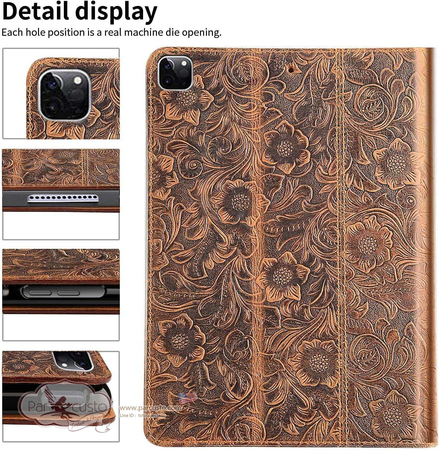 เคสหนังแท้ Apple iPad Pro 12.9 inch 5th 2021 [Brown+no Pencil Holder] จาก Gexmil [Preorder USA]