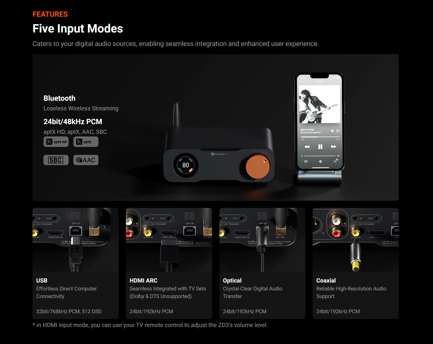 Fosi Audio ZD3 Fully Balanced DAC ชิป Sabre ES9039Q2M ระดับเรือธง เปลี่ยน Op-Amp ได้ ประกันศูนย์ไทย