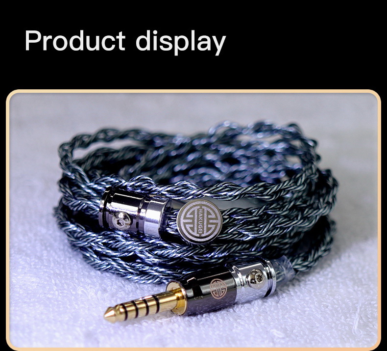 ขาย Hakugei Alfheim สายอัพเกรดหูฟัง 6N OCC Black Litz + ชุบเงิน 7N OCC Litz